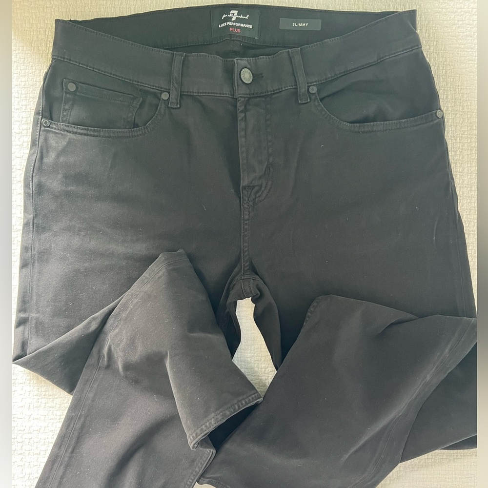 7 for all mankind men’s black jeans size 33
